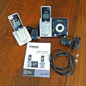 Telephones Answering Phone System LS6325-2 Cordless 2 Handsets Dect 6.0 Vtech